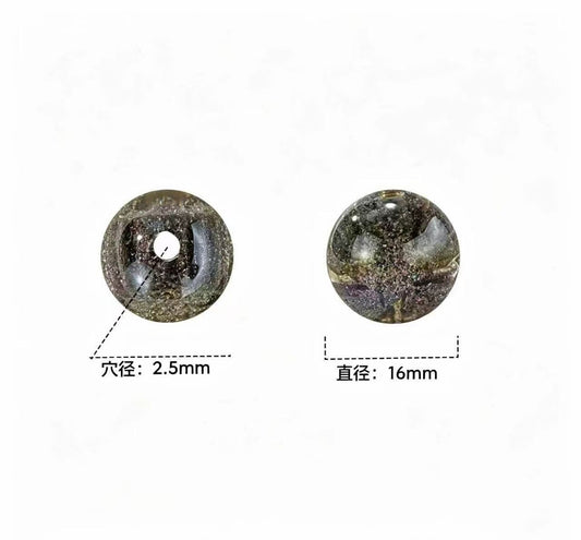 16mm UV 変色 & 蓄光レジンビーズ 100ml (23 個入) ドイツ環境配慮素材 オーロララメ DIY アクセサリーパーツ